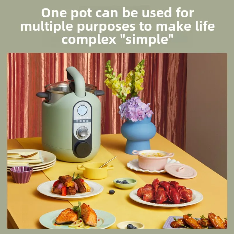 2.5L Automatic Stir Fry Machine, Intelligent Cooking Pots, Household Multifunctional Cooking Machine Robot, Lazy Automatic Woks