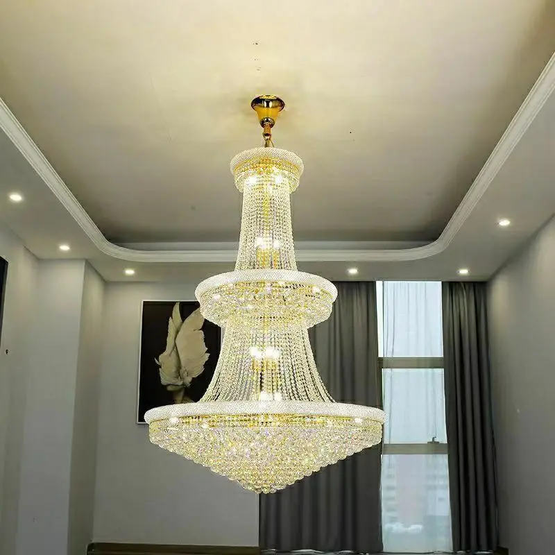 

Post-modern crystal chandelier villa duplex hotel restaurant cross-border European light luxury chandelier