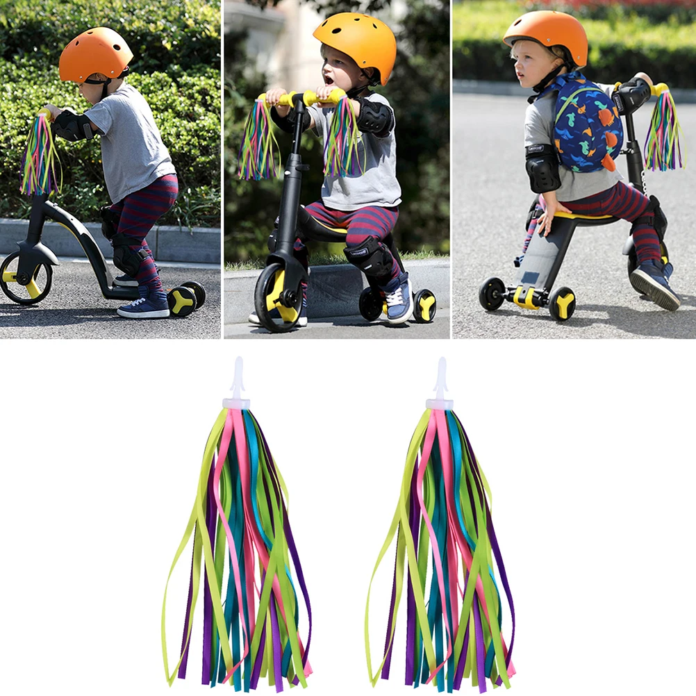 

Scooter Ribbons Bike Handlebar Streamers Decorative Supplies Colorful Durable Bike Accessories Ornament Wind Dance