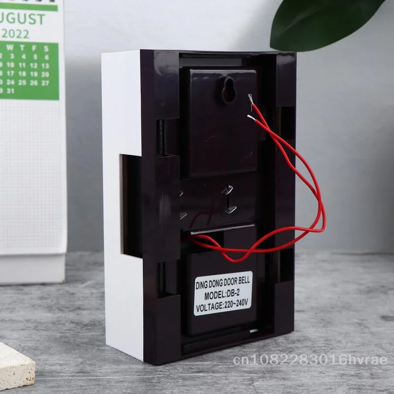 Traditional Bimetal Door Chime - Two-Wire AC Doorbell Surface Mount for House & Hotel