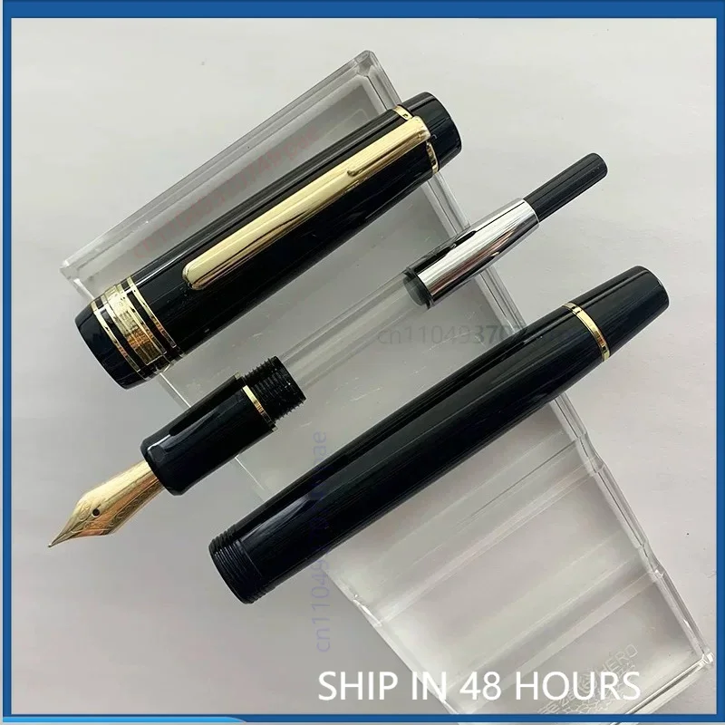 For Wing Sung 628 Flat Top 14K Gold Fountain Pen 26 Open Nib Resin 5.0mm Rotary Converter Adult Calligraphy Pen