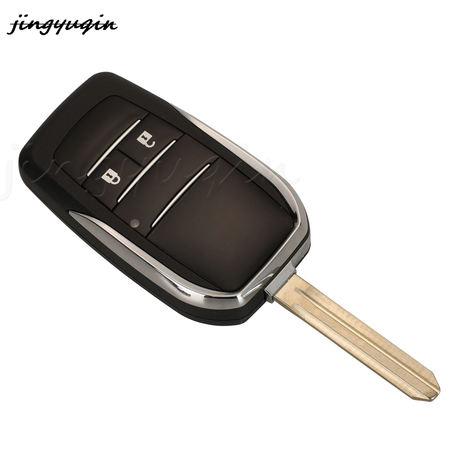 jingyuqin  2 Buttons new Modified Car Key Shell For Toyota Camry Corolla Avlon Rav4 Reiz Yaris 4runner Fit Daihatsu No logo