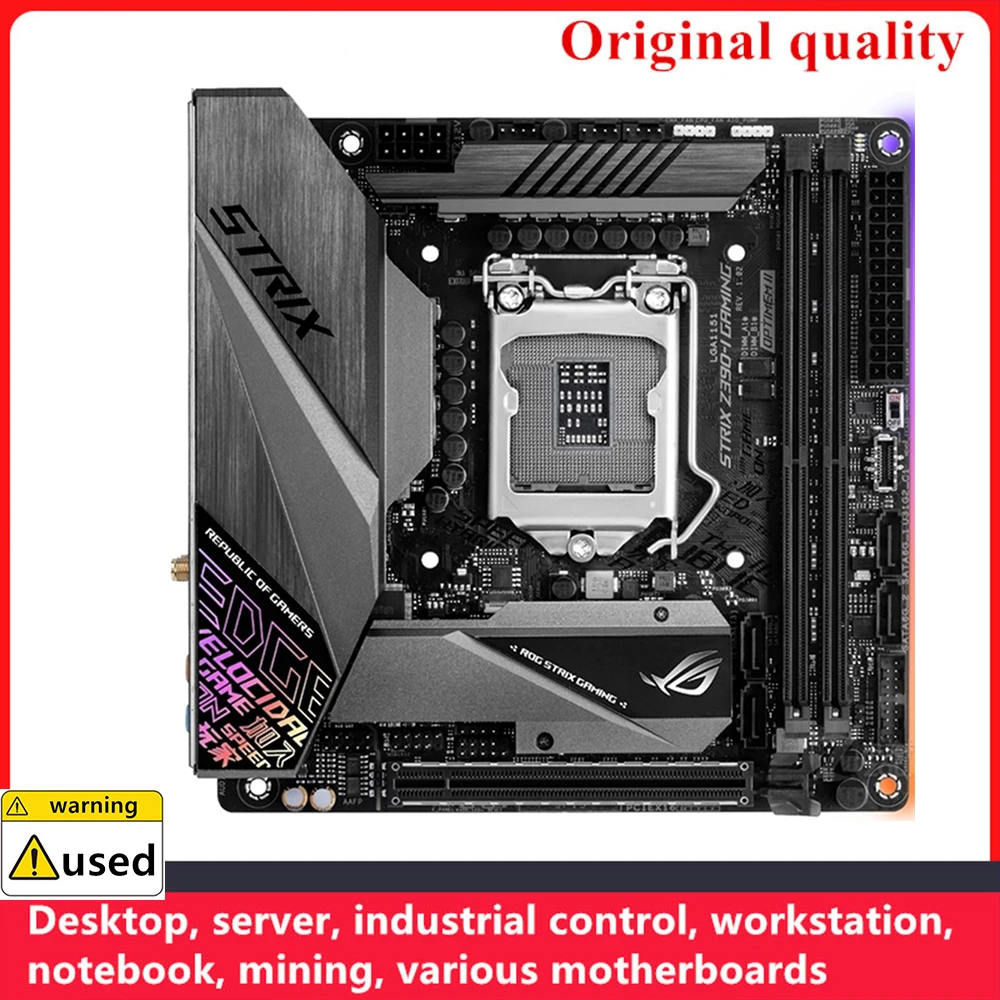 Pour ROG STRIX Z390-I GAMING Z390i Cartes Mères LGA 1151 DDR4 32GB Pour Intel Z390 Bureau Carte Mère M.2 NVcloser SATA III