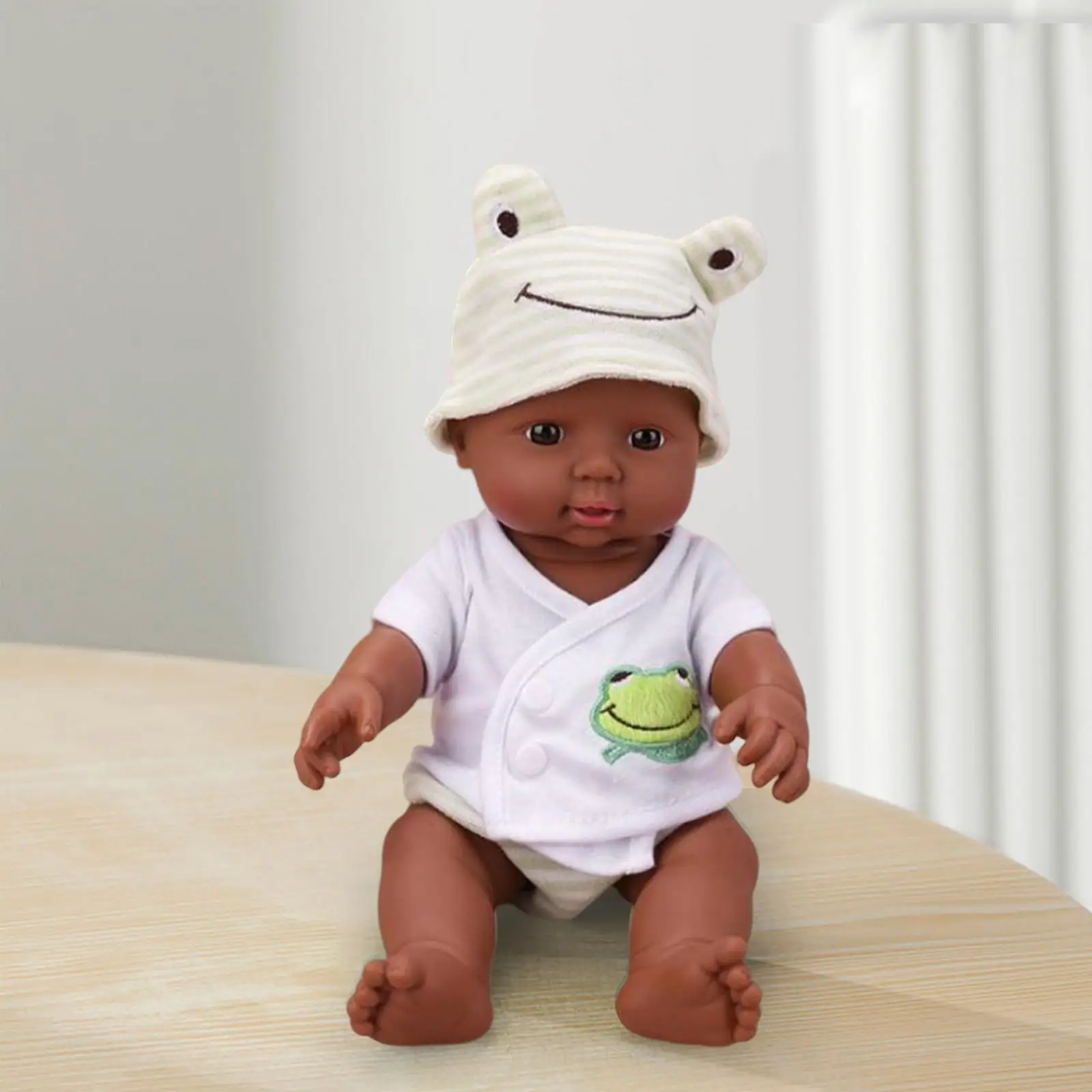 Real Life Black Boy Dolls Lifelike Vinyl Newborn Toy Simulation Doll for Pre Pregnancy Practice and Early Learning