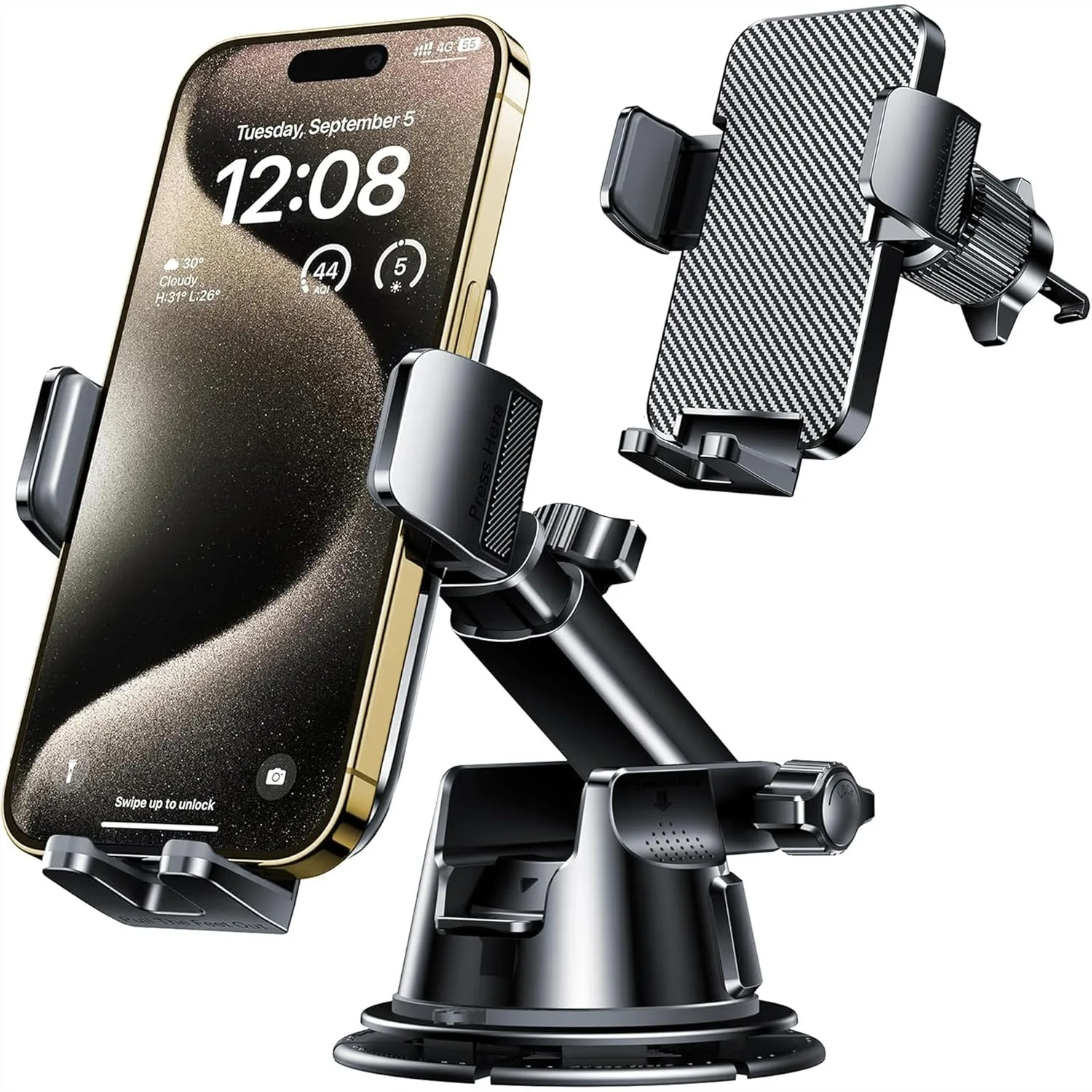 

Universal Car Phone Mount For Dashboard Windshield Air Vent Hands Free Holder For Smartphone