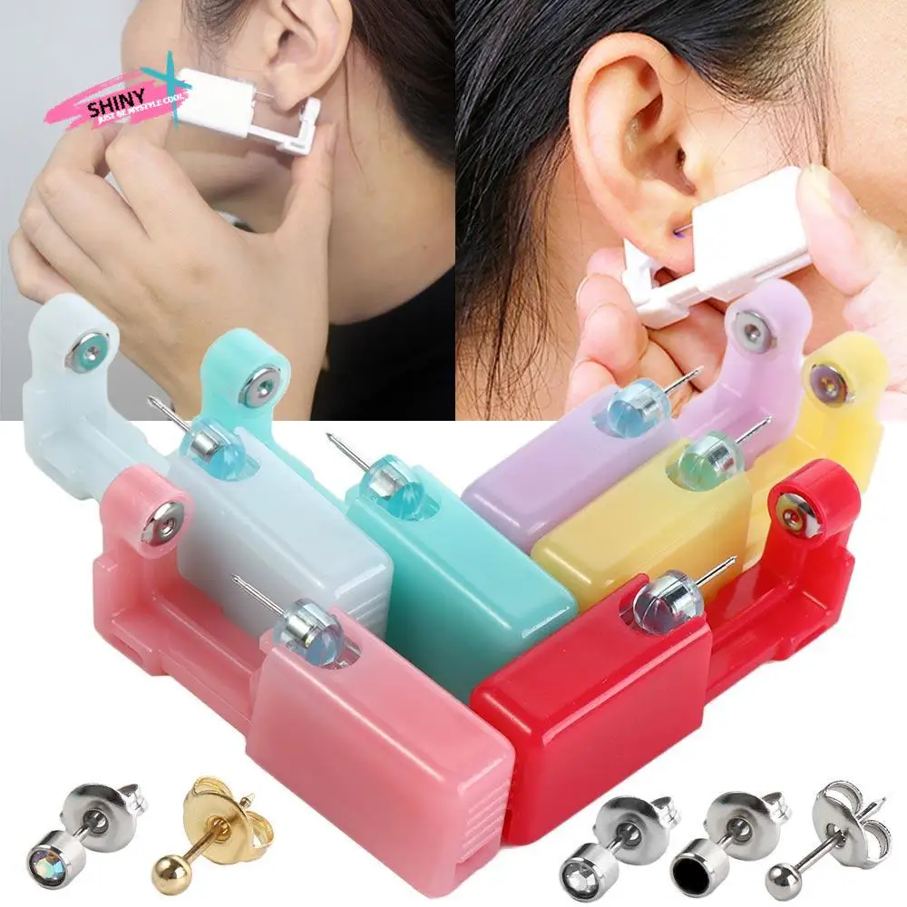 

Professional Sterile Nose Ear Cartilage Tragus Helix Piercing Disposable Nose Ear Piercing Tool Steel Earring Piercer Machine
