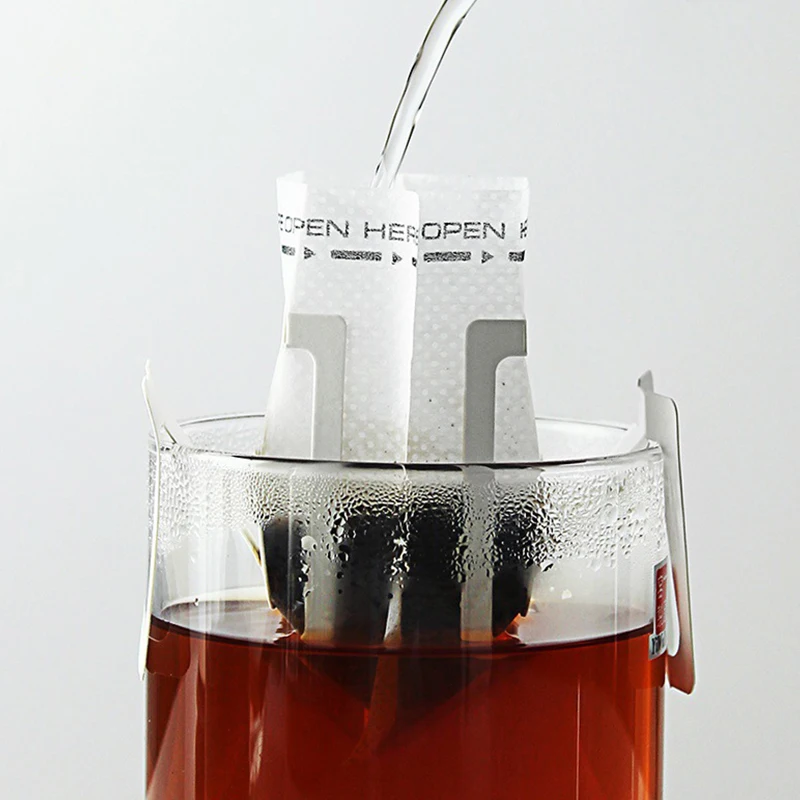 50/100 قطعة أكياس فلتر القهوة المتاح بالتنقيط القهوة الورقية حزمة المحمولة معلقة الأذن اسبريسو القهوة اكسسوارات الشاي أداة #3