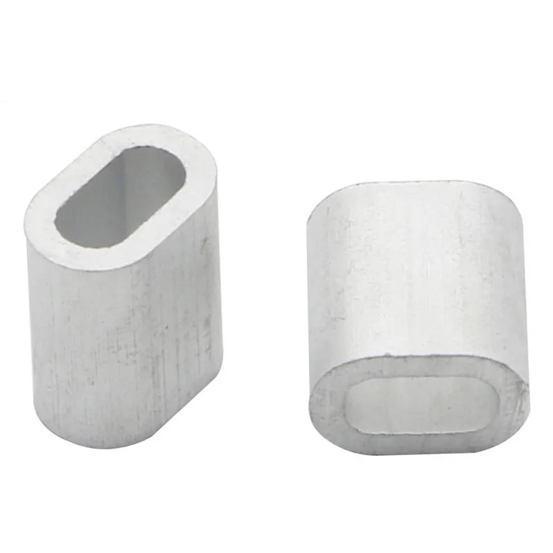 Image 4: Manchons elliptiques en aluminium à trou unique M0.5/M0.8/M1/M1.2/M1.5/M2/M2.5-M8 pour fixation de câbles et cordages – Quincaillerie de fixation ﻿