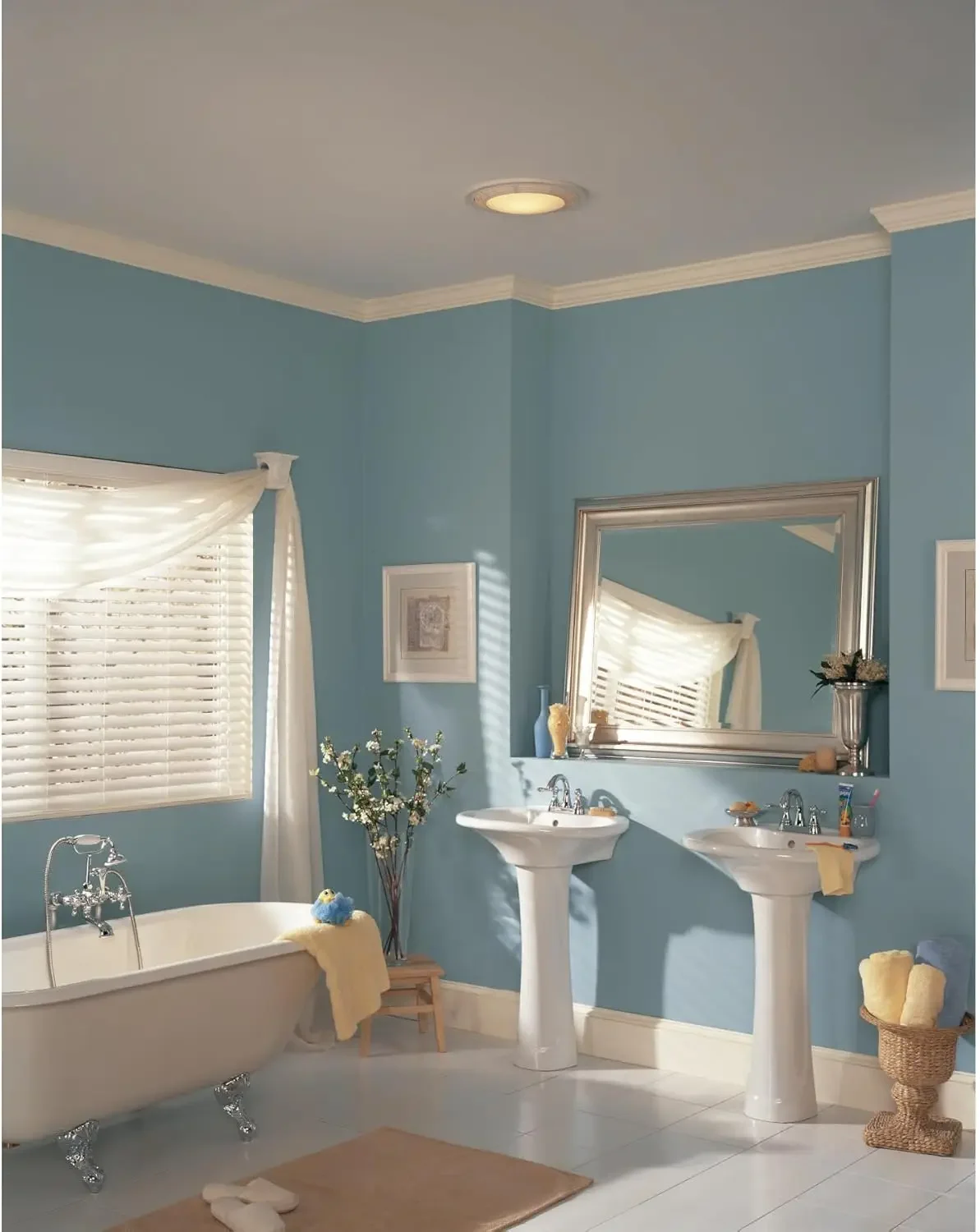 750 вентиляторов для ванны, 100 куб. футов в минуту и 5,0 режимов, белый высокоэффективный центробежный вентилятор и легкий комбинированный объем двигателя с постоянной смазкой