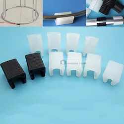 4/10pcs New U-Shaped Chair Leg Pad Bumper Stool Chair Foot Anti-Front Tilt Pipe Clamps Plastic Non-Slip Tube Cap Floor Protector