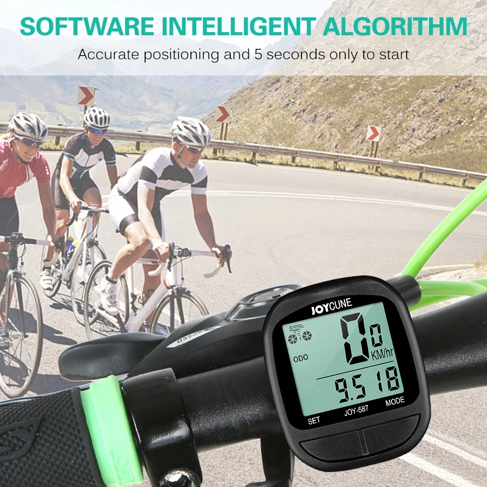 Bike Computer Bicycle Waterproof Wired Speedometer and Odometer Stopwatch Cycle Bike Computer with LED Display for Cycle  Match image 5
