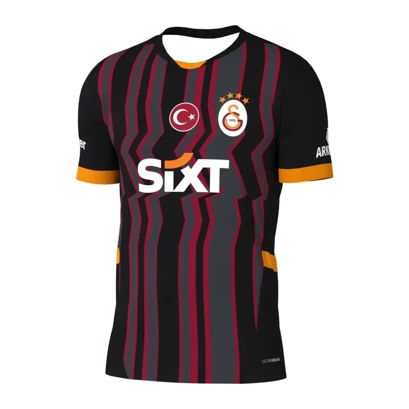 3d Printing Türkiye Galatasaray Style Adult Children's Football Uniform Fast Drying Sportswear Men's Short Sleeve Football Shirt