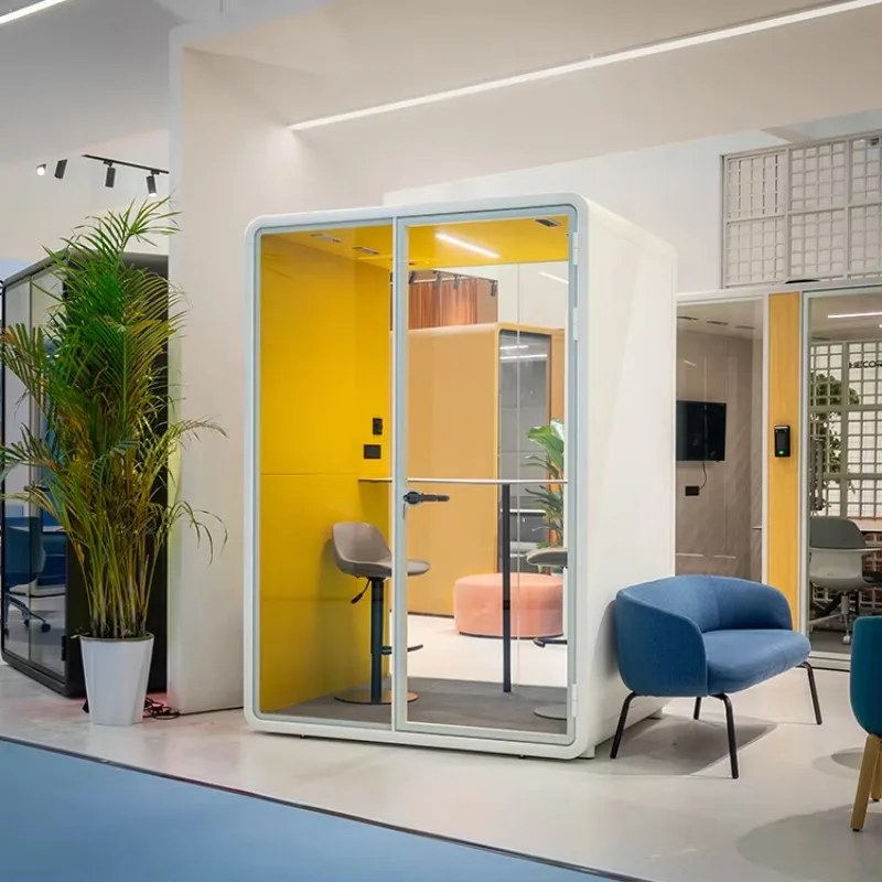 Modern Design Acoustic Booth Private Live Streaming Mute Workstation Booth Open Office Work Silent Room Meeting Phone Booth