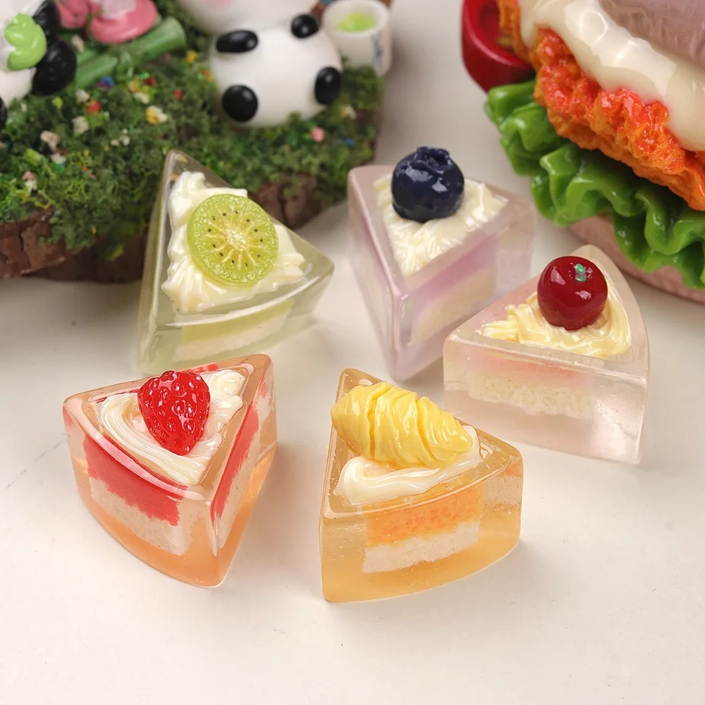 10pcs Mini Kawaii Cute Fruit Cake Flat Back Cabochons Scrapbook Diy  Party Hairpin Accessories Home Decoration Craft