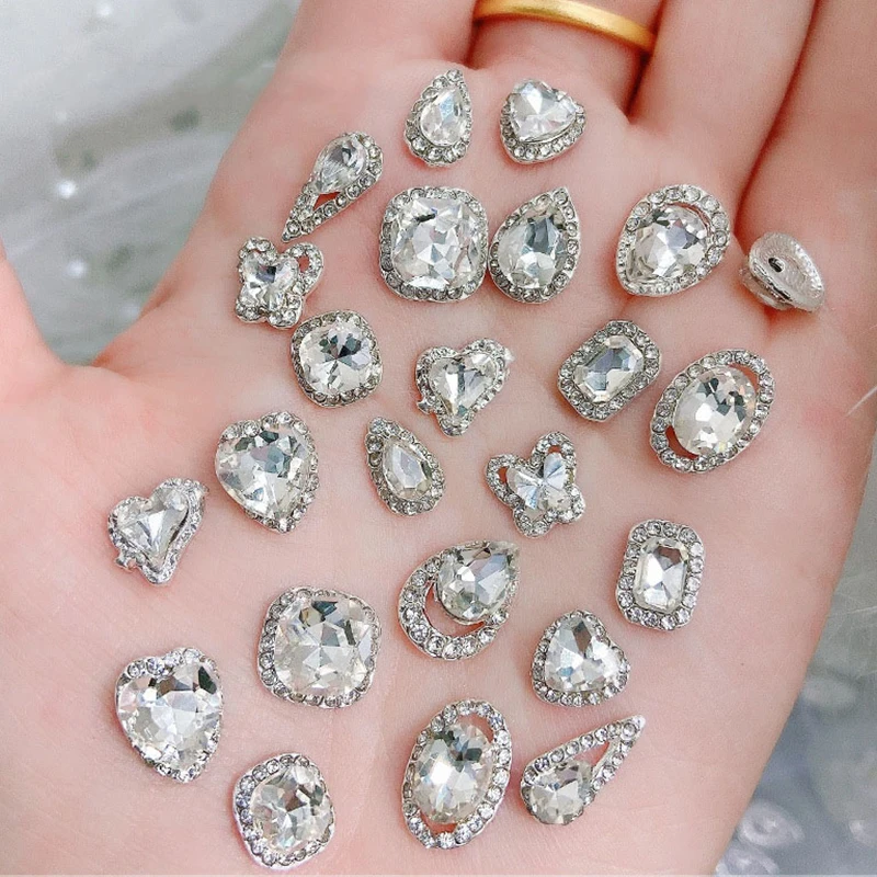 1 قطعة ثلاثية الأبعاد كريستال حجر الراين سحر مسمار الفن الديكور بريق حجر الراين ل مانيكير الأظافر لوازم مجوهرات أجزاء اكسسوارات