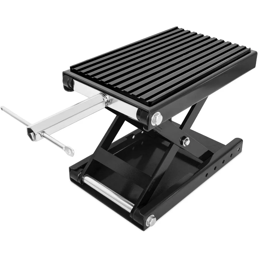 

1300 LBS Motorcycle Jack Thickened 0.48" Rubber Pad Motorcycle Lift Upgraded Anti-Slip Bottom Dirtbike Stand Carbon Steel Motor