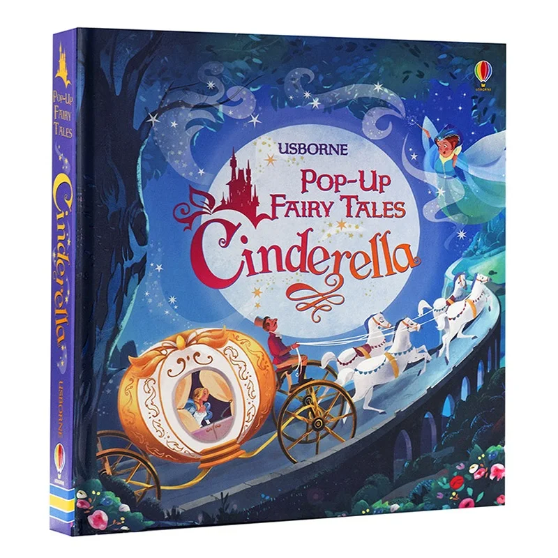 Usborne Pop Up Fairy Tale Cinderella English 3D Flap Picture Books for Kids Reading Activity Learning Book Montessori Materials