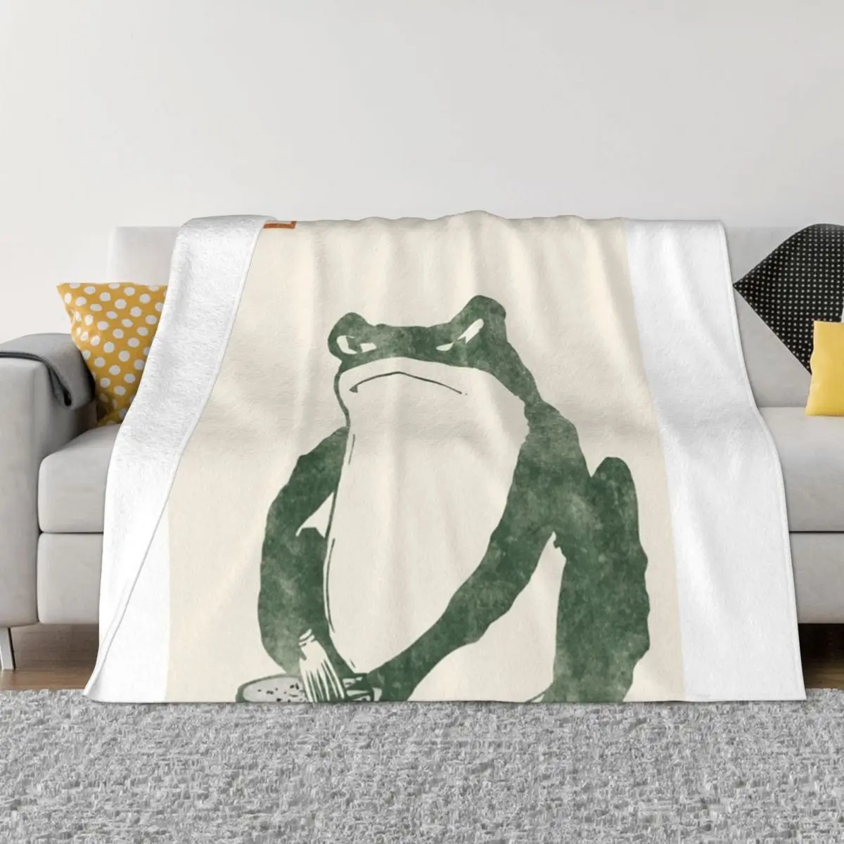 

Japanese Frog Matsumoto Hoji Toad Throw Blanket Custom Blanket Blanket For Baby Bed Fashionable Blanket Warm Blanket