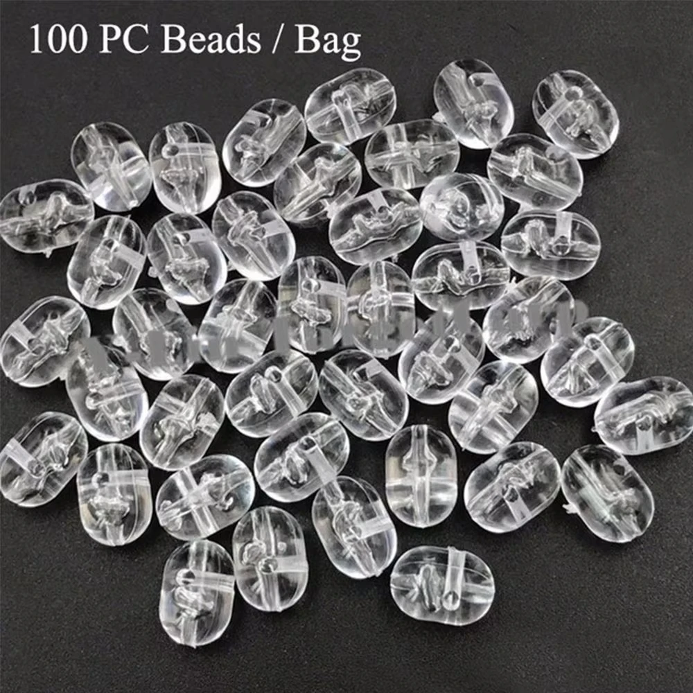 100 47mm/50mm Transparent Plug Drill Bits, Fishing Cross Beads, Floating Balls, Double Beads, Luminous Space Beans