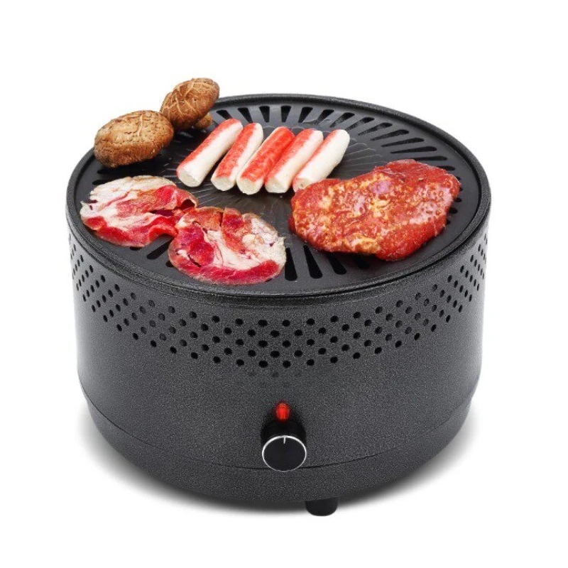 Home Portable Outdoor Charcoal Hot Pot Korean BBQ Artifact Indoor Cast Iron Grill Mesh Carbon Stove