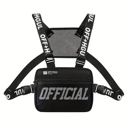 Borsa sul petto borsa per il Pouching moda Streetwear uomo Hip-Hop Tactical Two Straps Chest Rig Vest Bags per viaggi escursionismo sport all'aria aperta