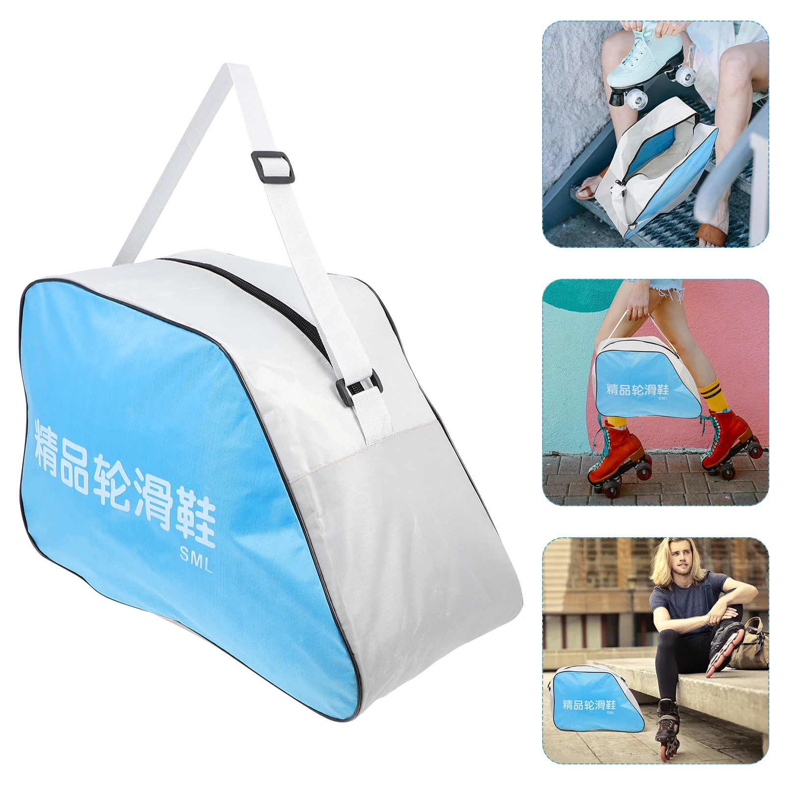 

1pc Skate Bag For Roller Skates Durable Oxford Cloth Large Capacity Lightweight Wheel Skating Accessory Storage Bag