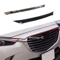 For Mazda CX-3 CX3 2017 2018 2019 2020 2021 2022 Car Cover Bumper Engine Trim Racing Front Grid Grille Frame Stick Hood 1PCs