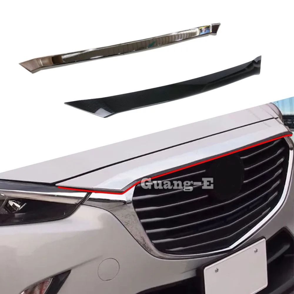For Mazda CX-3 CX3 2017 2018 2019 2020 2021 2022 Car Cover Bumper Engine Trim Racing Front Grid Grille Frame Stick Hood 1PCs