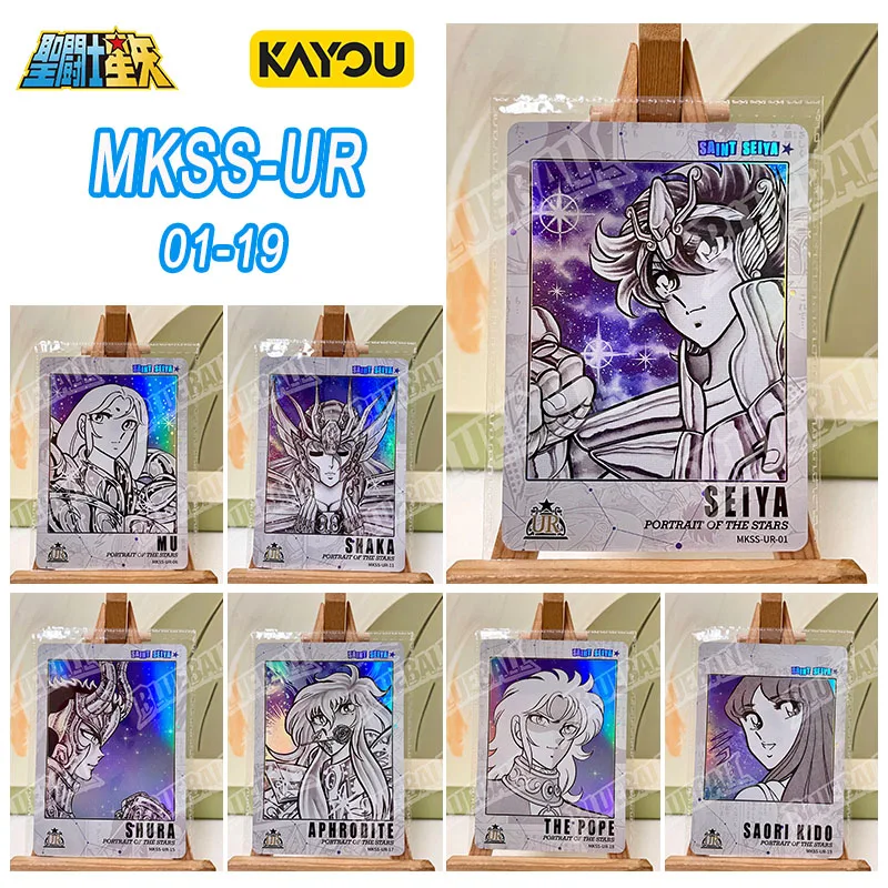 Genuine Kayou Saint Seiya Manga Star Pack UR Single Cards 01-19 Full Set Rare Anime Collection Cards Kids Toys Anime Merch Gifts