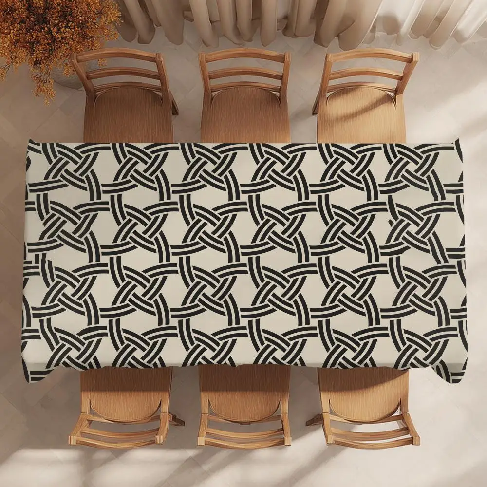 Nautical Rope Knot Table Cloth Home Party Picnic Dining Room Kitchen Desktop Dust-proof Decorative Table