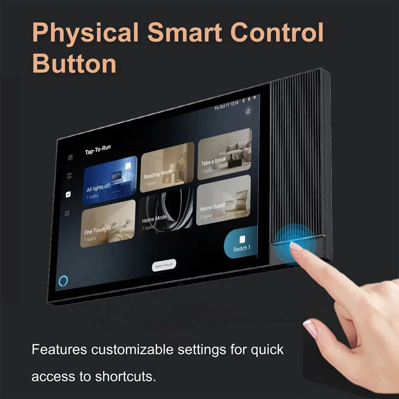

Smart home Android 11 system audio in wall amplifier 2+16G TUYA controls panel 8 inch touch screen bluetooth music player