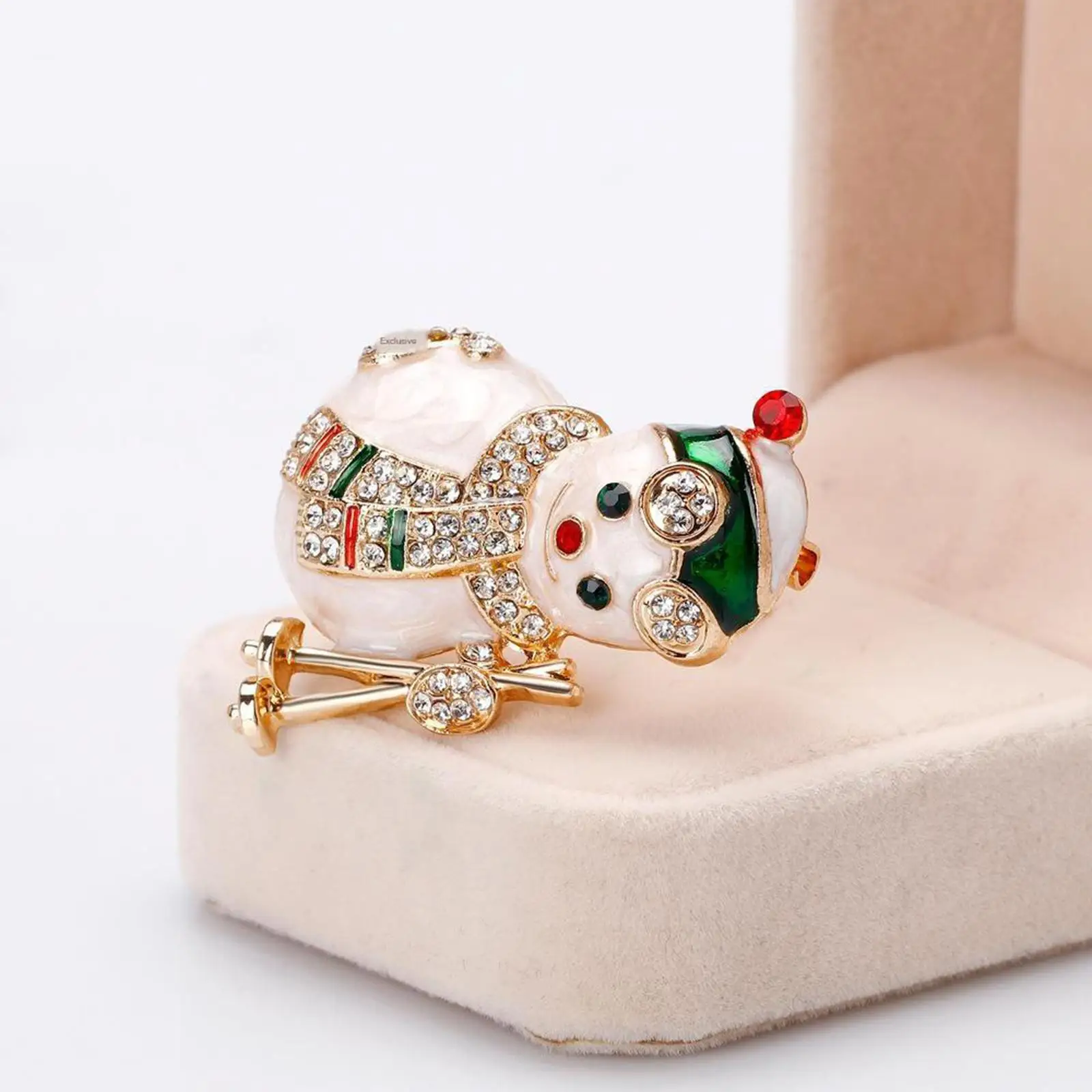 2-6pack Snowman Brooch Pin Christmas New Year Snowman Coat Dress Decor Pin