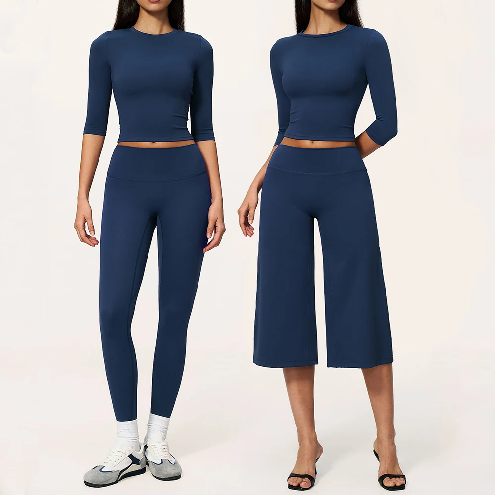 

2PCS Yoga Suit Women's Tracksuits Sports Outfits Gym Clothes Sports Bra Flared Pants Athletic Wear Female Workout Yoga Clothing