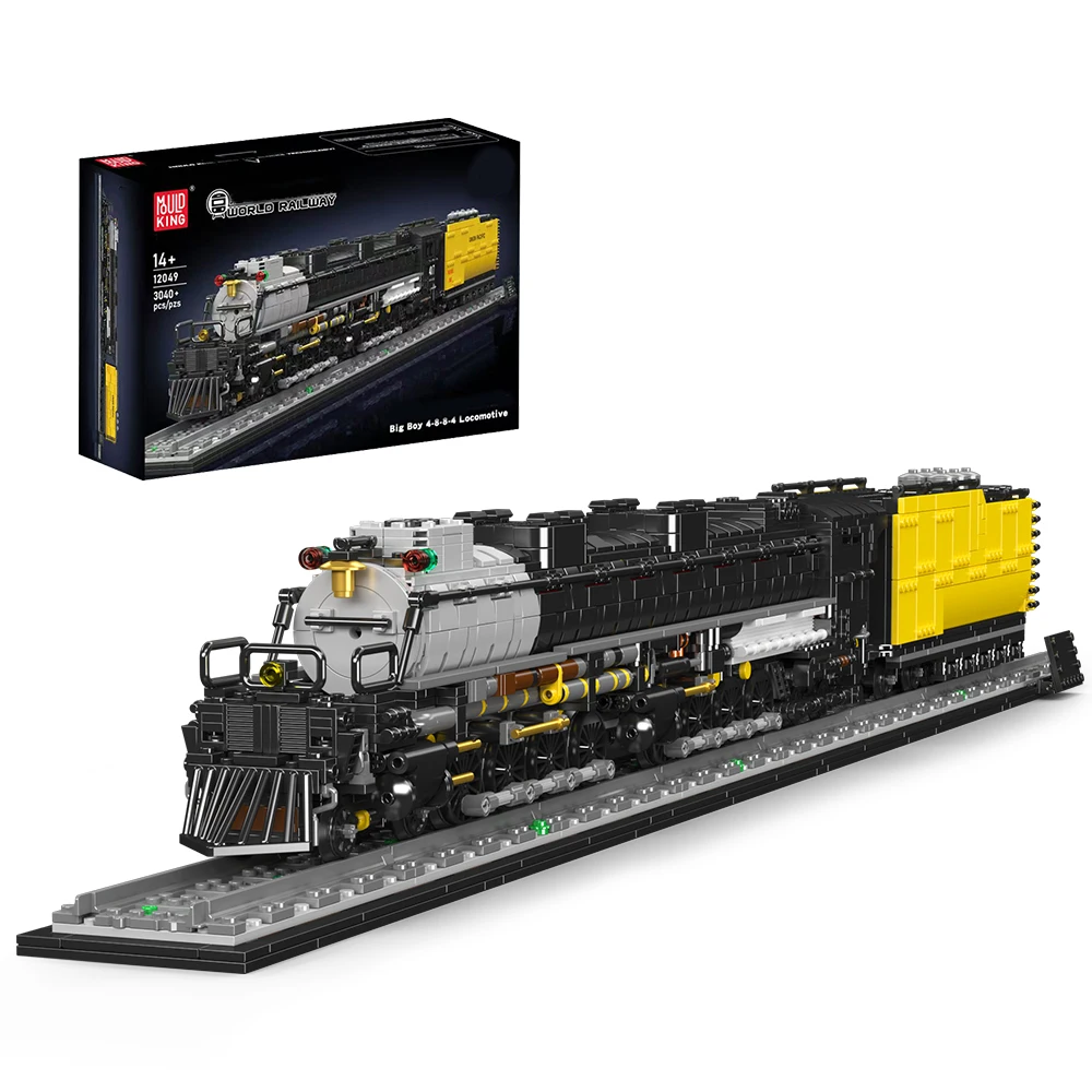 Mould King 12049 Technisches Spielzeugeisenbahn-Set Die MOC Big Boy 4-8-8-4 Lokomotive Baustein-Set Kinder Weihnachtsgeschenk