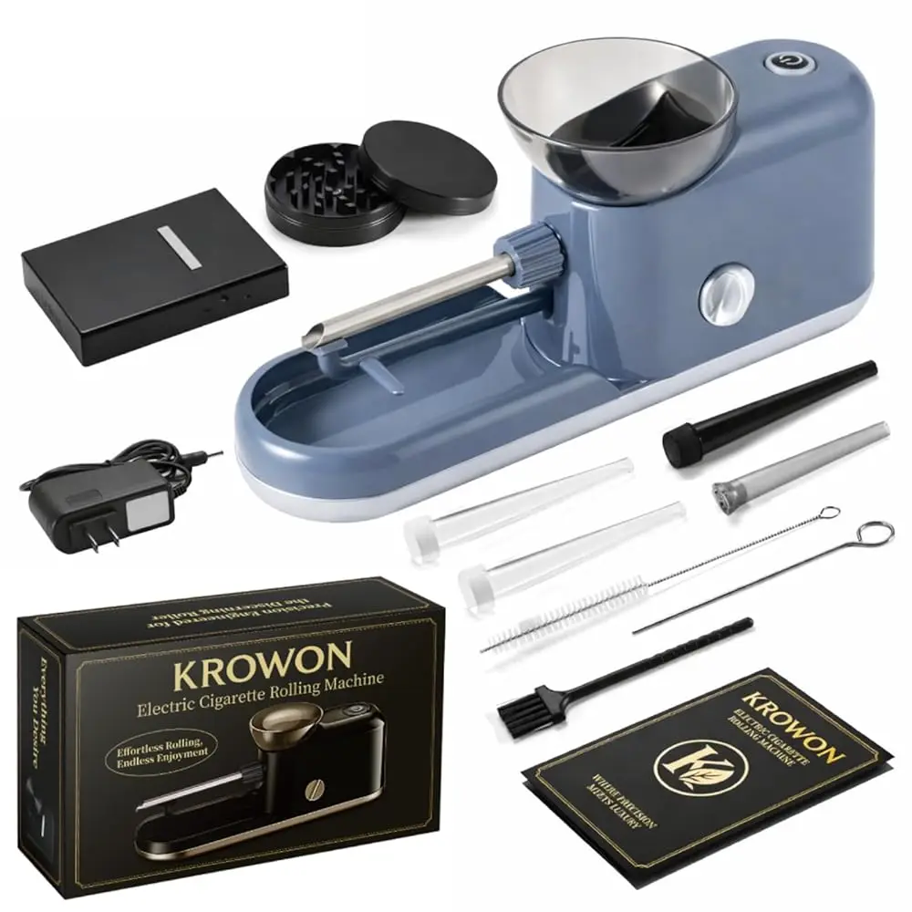 

Free ShippingElectric Cigarette Rolling Machine, Automatic Cigarette Maker, One-Touch Operation, Complete All-in-One Accessories