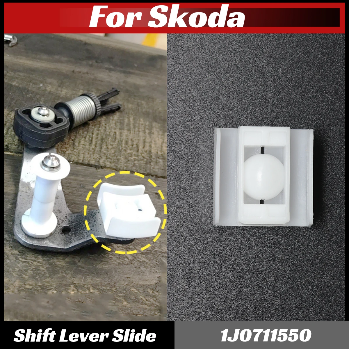 

For Skoda Fabia 6Y Octavia 1U Gearbox Shift Bushing Shifter Relay Lever Guide Sliding Shoe Footer 5/6 Speed Change Manual Trans