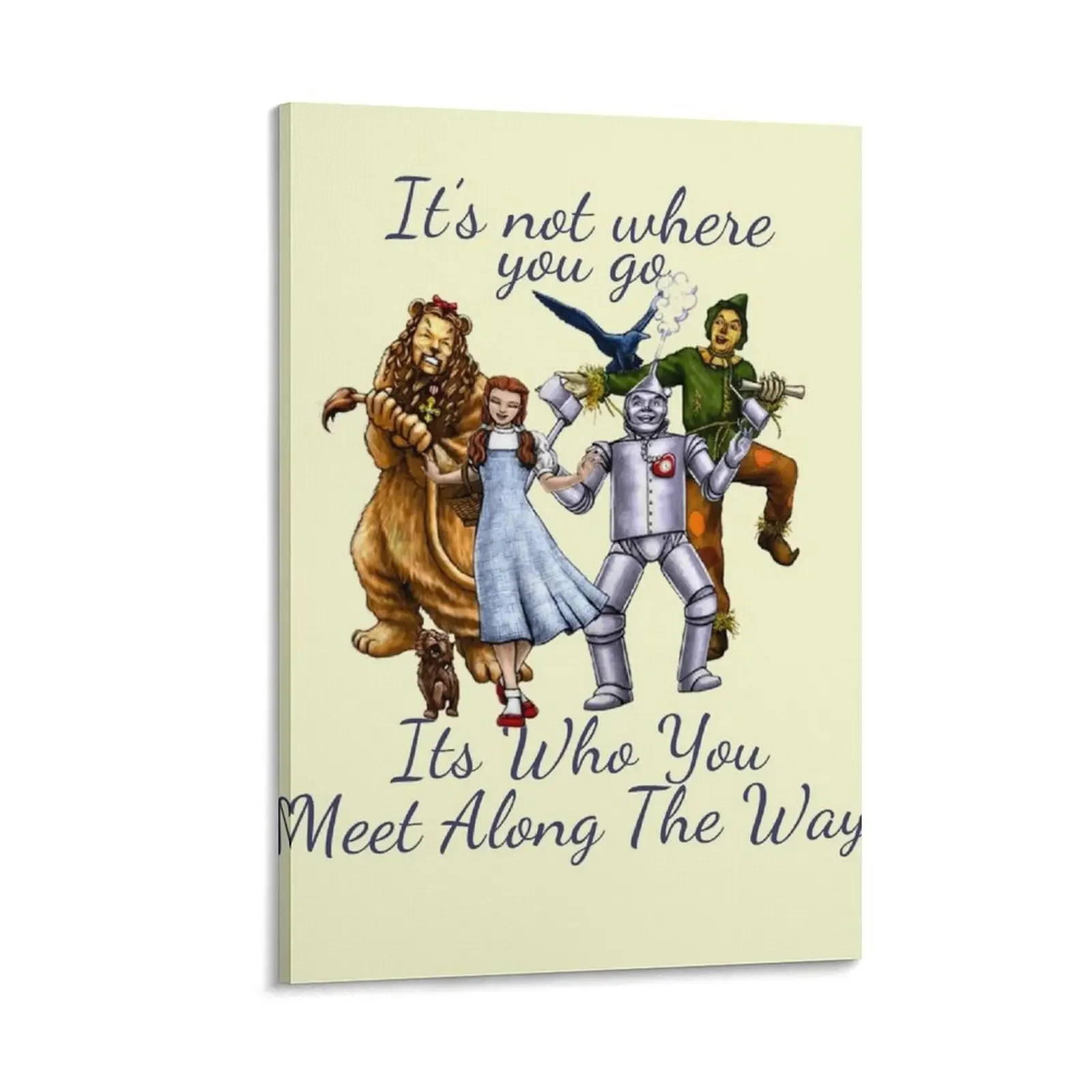 

Dorothy Quotes It's not where you go, it's who you meet along the way Vintage Fantasy Canvas Painting poster aesthetic