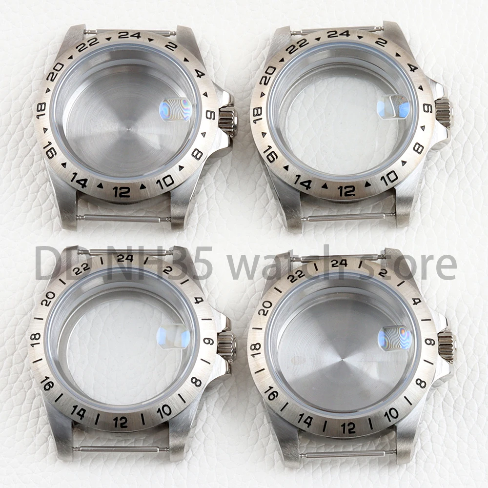 39mm NH35 Watch Case Solid 316L Stainless Steel Sapphire Glass Case for Explorer NH34 NH35 NH36 NH38 Movement 28.5mm Dial Parts