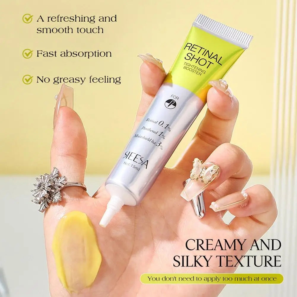 Retinal Shot 0.1% Face Booster Eye Cream Nano Retinal Tightening Serum for Wrinkles & Pores, Anti-Aging Skin Care 15ml