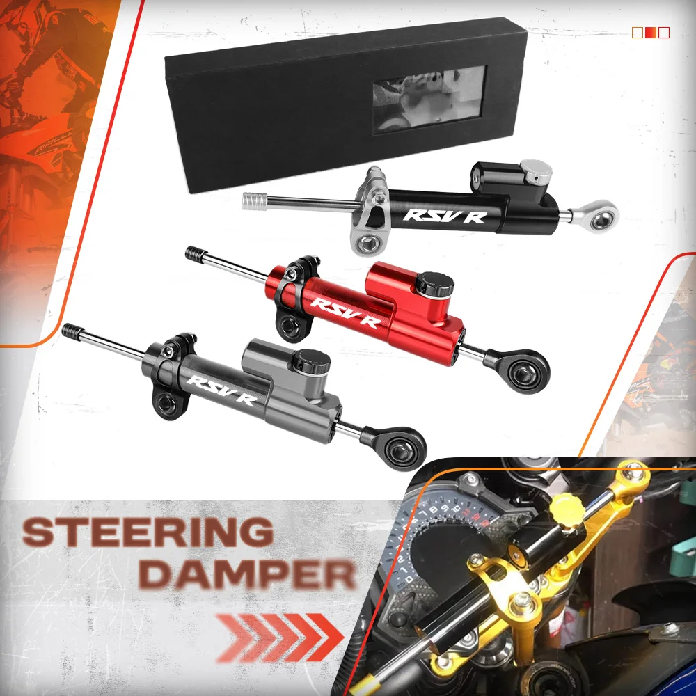 

For Aprilia RSV4 RSV R RS4 2009-2024 2023 2022 2021 Steering Stabilizer Damper Bracket Damping Adjustable Motorcycle accessories