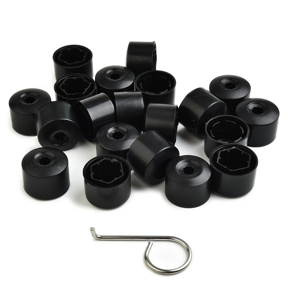20X Wheel Bolt Nut Cap Covers For Golf for bora for passat Jett/A 17mm Lug Sockets Vehicles Black Plastic for t44 Car Wheel Lug