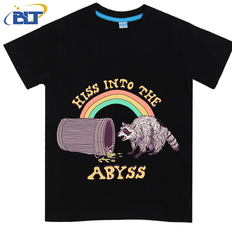 Hiss Into The Abyss printed kids T-shirt summer children's cotton short-sleeved casual tops for boys and girls