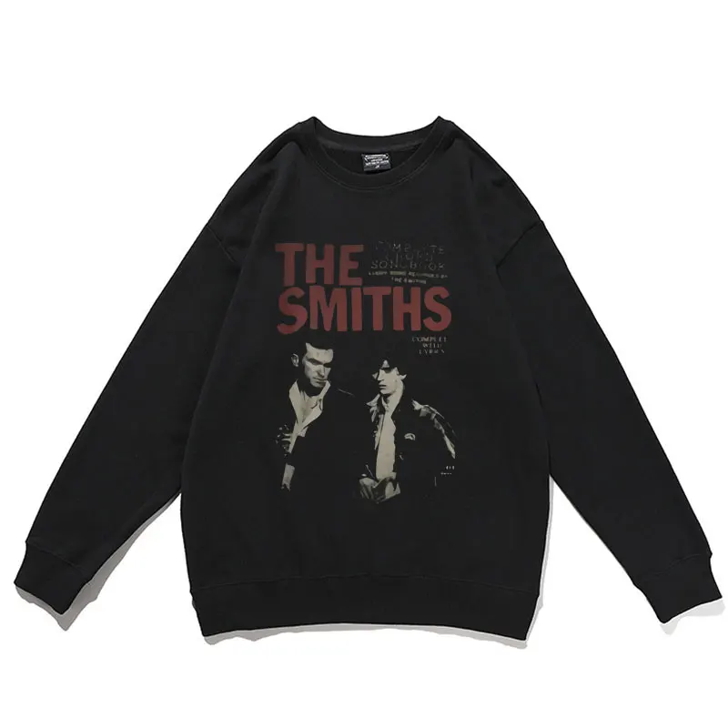 

The Smiths Vintage Print Sweatshirt Crewneck Men Women Harajuku Alternative British Rock Band Pullover Man Sweatshirts Mens Tops