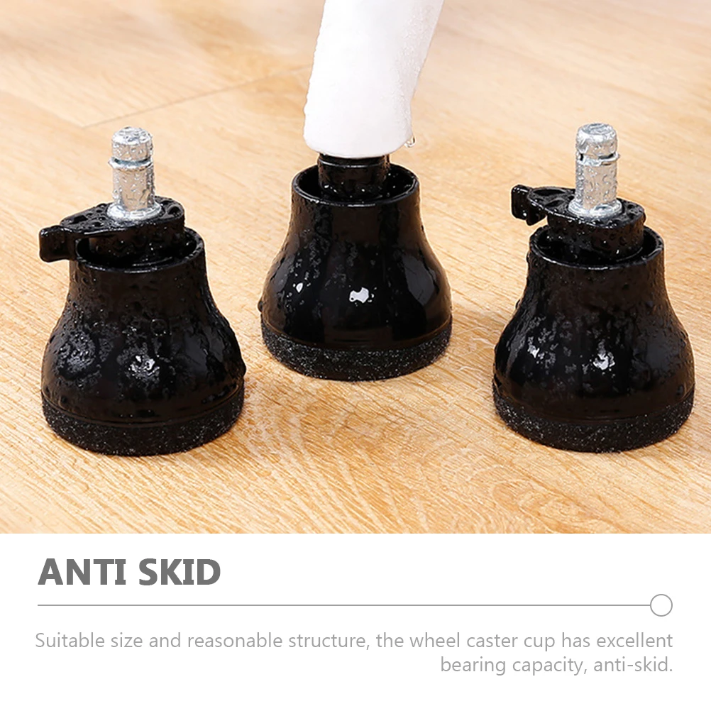 

5pcs Office Chair Wheels Carpet Replacement Bed Stoppers Prevent Sliding Pa6 Casters Furniture Wheel Casters Non Skid Protect