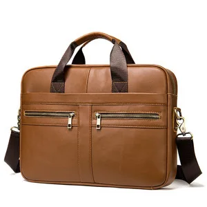 High Quality 2023 Men Briefcase Bag Business PU Leather Shoulder Messenger Bags Office Handbag 14 inch Laptop bag