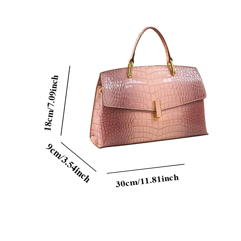 European and American light luxury high-end glossy pattern women's bag 2026 new model crossbody handbag bag tren