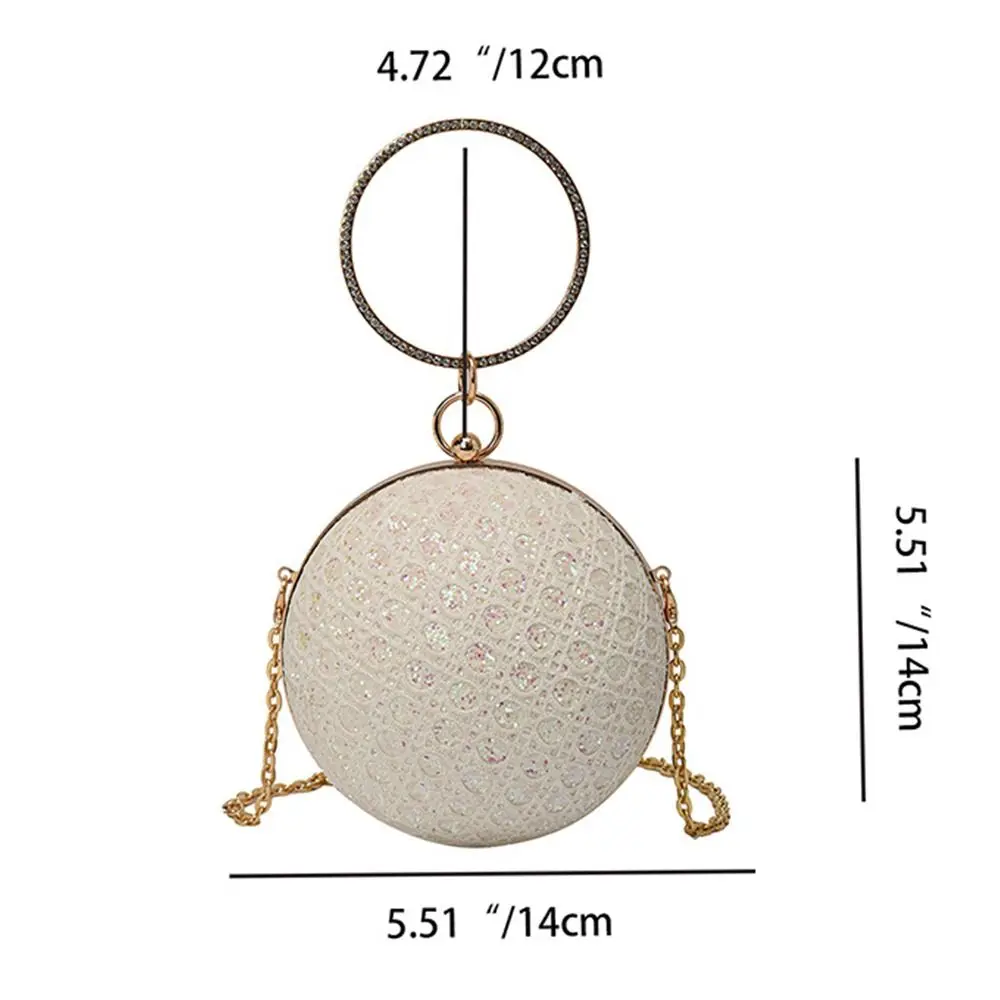 Glitter Evening Banquet Bag Elegant Wrist Bag Large Capacity Ladies Clutch Bag Crossbody Bag Shoulder Bag Ball Handbag Wedding