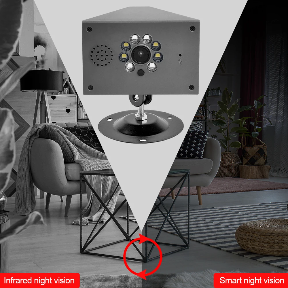 6MP Tuya Smart Camera Security Wireless Window Aquarium Mount Multi-Purpose WiFi Monitoring Night Vision Corner Two-Way Audio