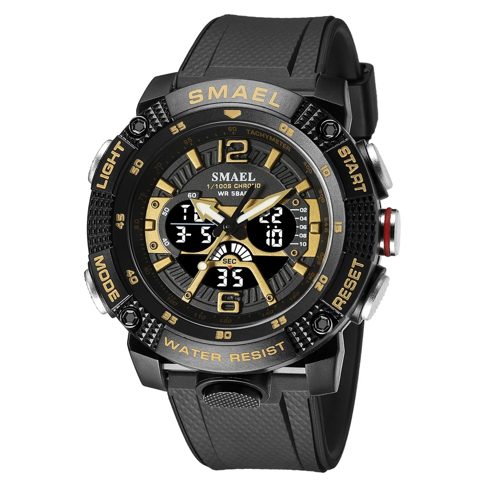 Men's Digital LED Display Sport Watch, Translucent Strap