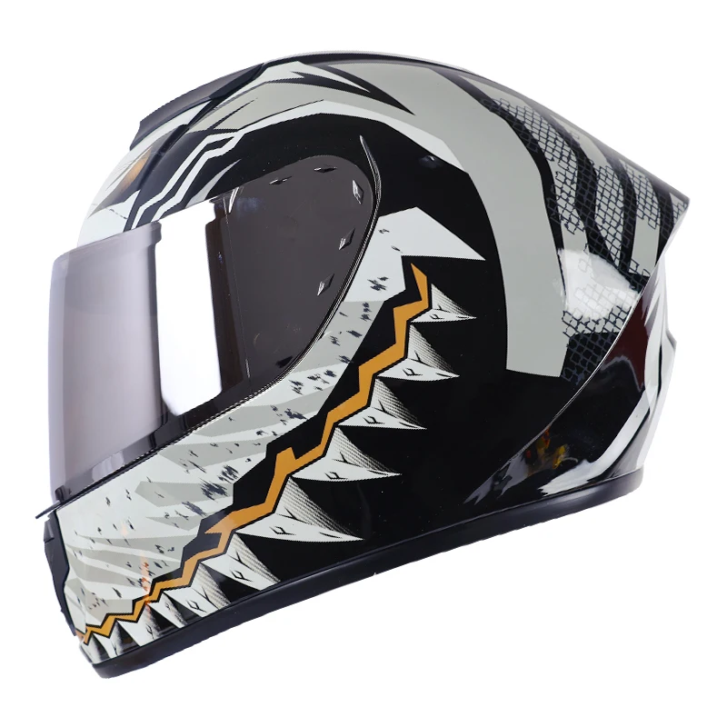 

OKB Men's & Women's Motorcycle Helmet-Dual-Visor Design with Winter-Proof ABS Material, DOT Certified for All Sizes